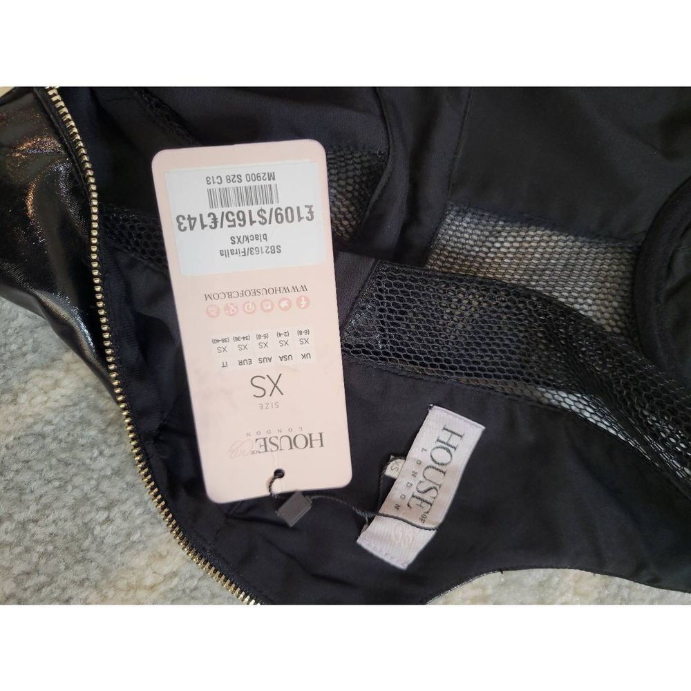 House of CB Firalla Black Vegan Leather Dress XS NWT - Picture 10 of 15